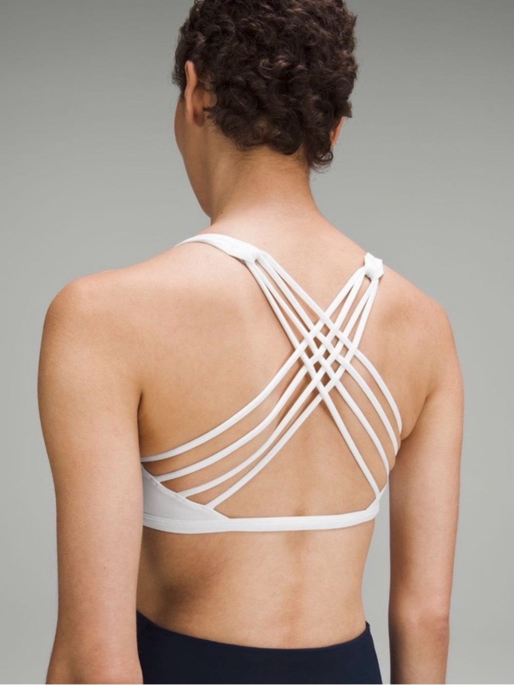 Lululemon Free to Be Wild Sports Bra, White, Size 8
